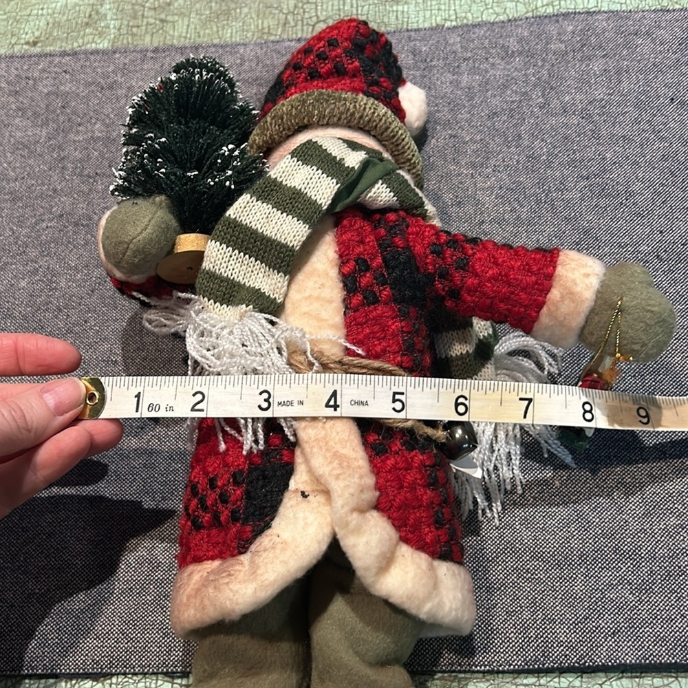 Cloth Santa Snowman with Tree - standing leaner - Picture 5 of 5